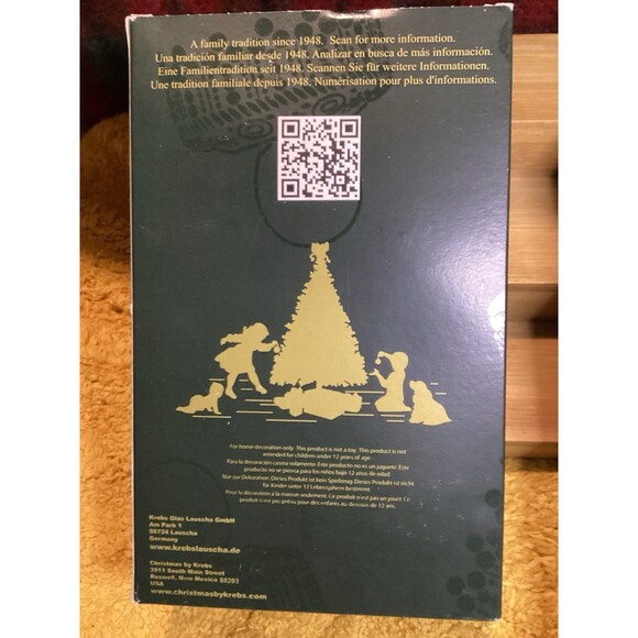 Krebs Glass Christmas Ornaments Candy Apple Red Flame Stripes & Lattice 2 Boxes - Picture 7 of 15